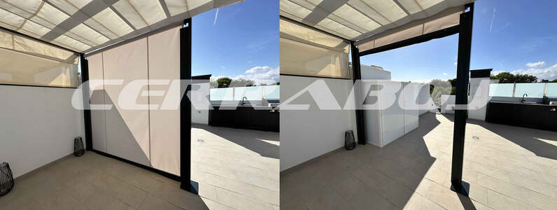 BAJANTE CON GUIAS PARA PÉRGOLA